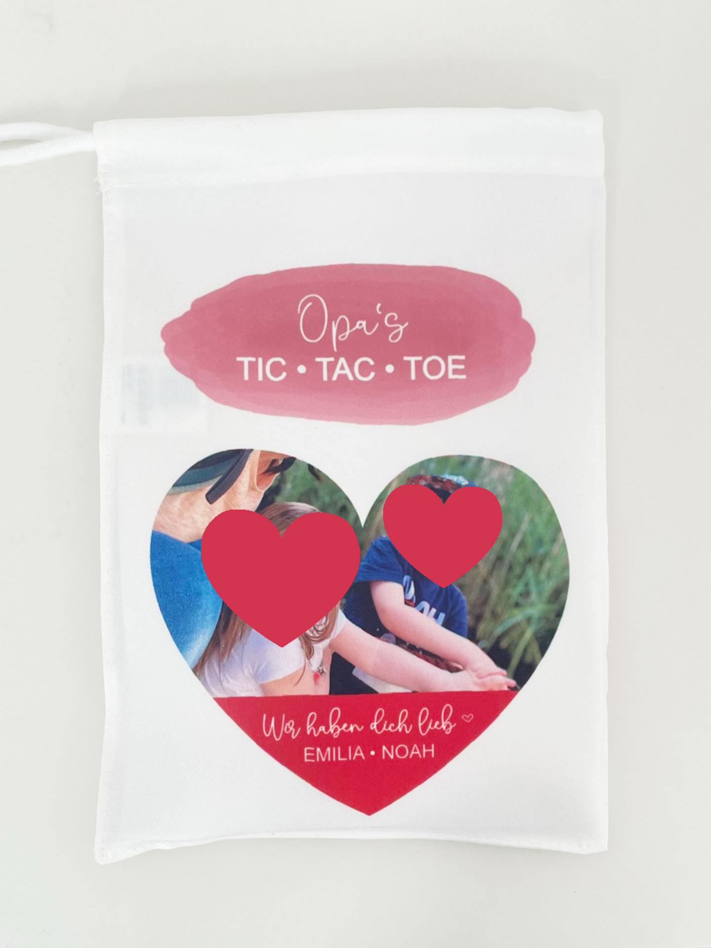 Personalisiertes Tic Tac Toe Spiel zum Geburtstag oder Abschied