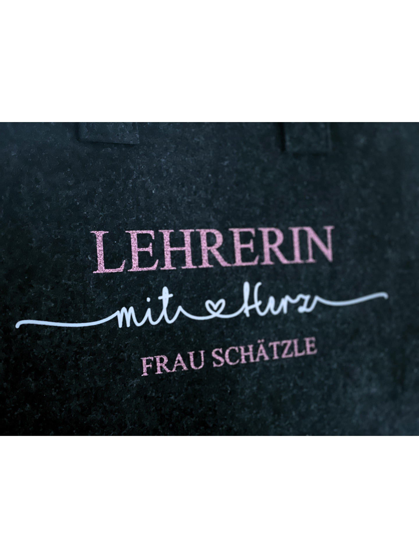 Filz Tasche  Shopper "mit Herz" mit persönlichem Aufdruck